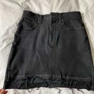 Madewell Black Denim Skirt